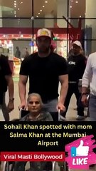 Sohail Khan spotted with mom Salma Khan at the Mumbai Airport
