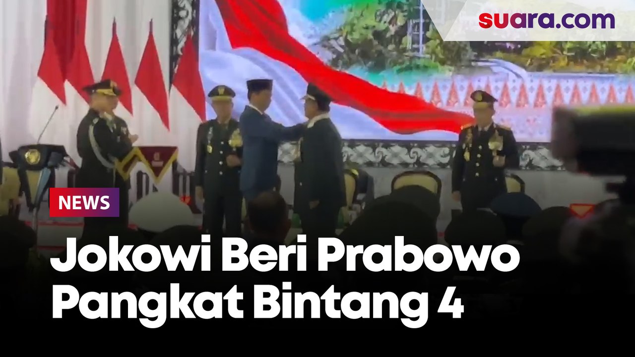 Jokowi Naikkan Pangkat Prabowo Subianto Kini Resmi Dapat Kehormatan Bintang Empat Video