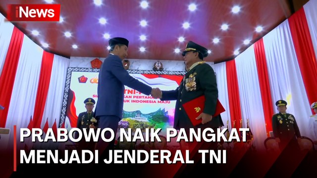 Presiden Jokowi Naikkan Pangkat Prabowo Subianto jadi Jenderal TNI Kehormatan