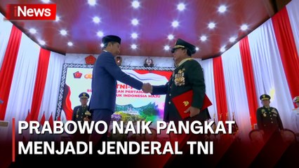 Presiden Jokowi Naikkan Pangkat Prabowo Subianto jadi Jenderal TNI Kehormatan