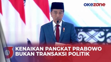 Presiden Jokowi Sebut Kenaikan Pangkat Prabowo Subianto Bukan Transaksi Politik