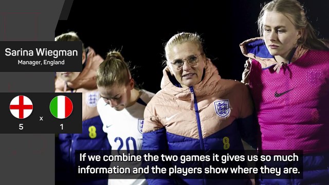 Wiegman taking the positives from another big England friendly win