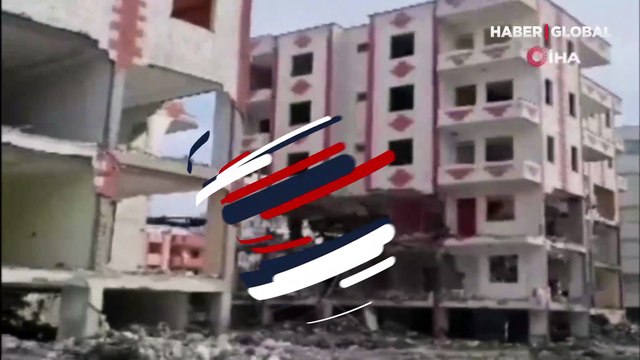 6 katlı binanın yerle bir oldu! Yaşanan panik kamerada