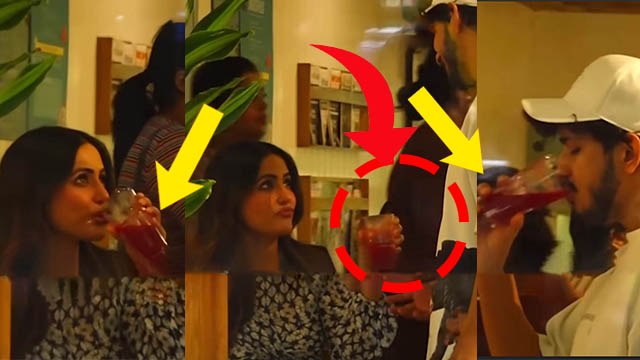 Munawar Faruqui Hina Khan Drinking Juice In Same Glass Video Viral, Fans Reaction 'Ye GF BF Hai..