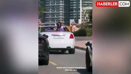 Dubai'de evlenen Ebru Gündeş ve Murat Özdemir çiftinden ilk kare geldi