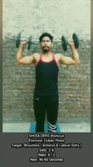 ❌ CUBAN PRESS ✔️ Which exercise is most effective for SHOULDERS? #heermlgangaputra #naturalbodybuilding
