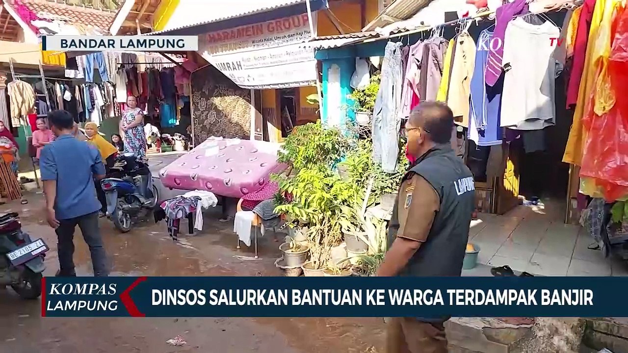 Dinsos Lampung Salurkan Bantuan ke Warga Terdampak Banjir