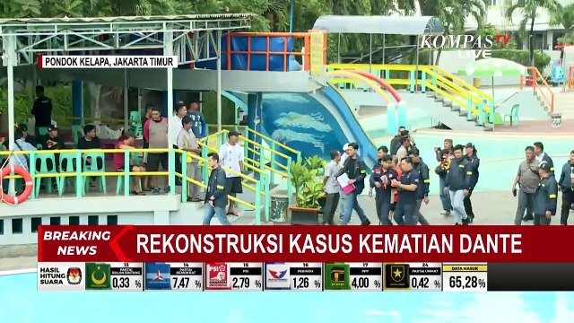 Rekonstruksi Kematian Dante Anak Tamara Tyasmara Dilakukan di TKP Kolam Renang Palem