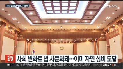 32주 전 태아 성감별 금지 위헌 결정…"부모 권리 제약"