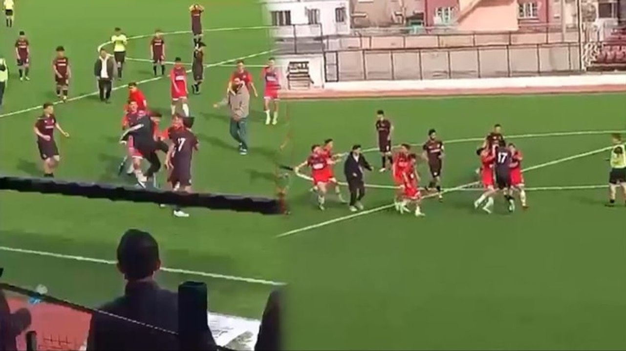Amatör maçta ortalık karıştı, 13 kırmızı kart çıktı