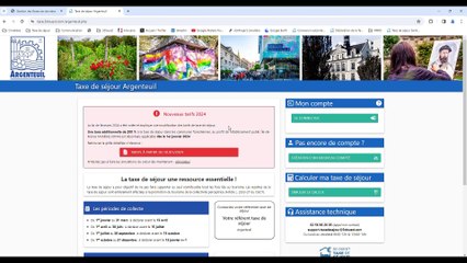 Déclarer sa taxe de séjour à Argenteuil