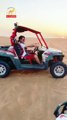 Buggy car drifting in Dubai Safari Desert