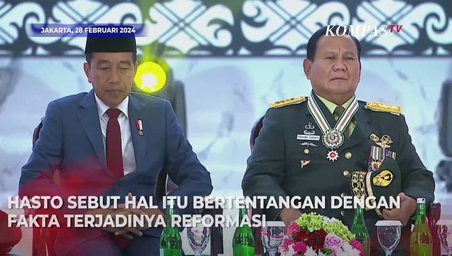 Respons Hasto PDIP soal Jokowi Beri Gelar Jenderal Kehormatan ke Prabowo