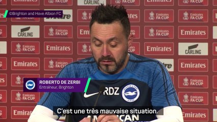 De Zerbi : "Je pense qu'on a perdu Mitoma jusqu'à la fin de la saison"