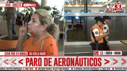 Miles de pasajeros afectados por el paro aeronáutico