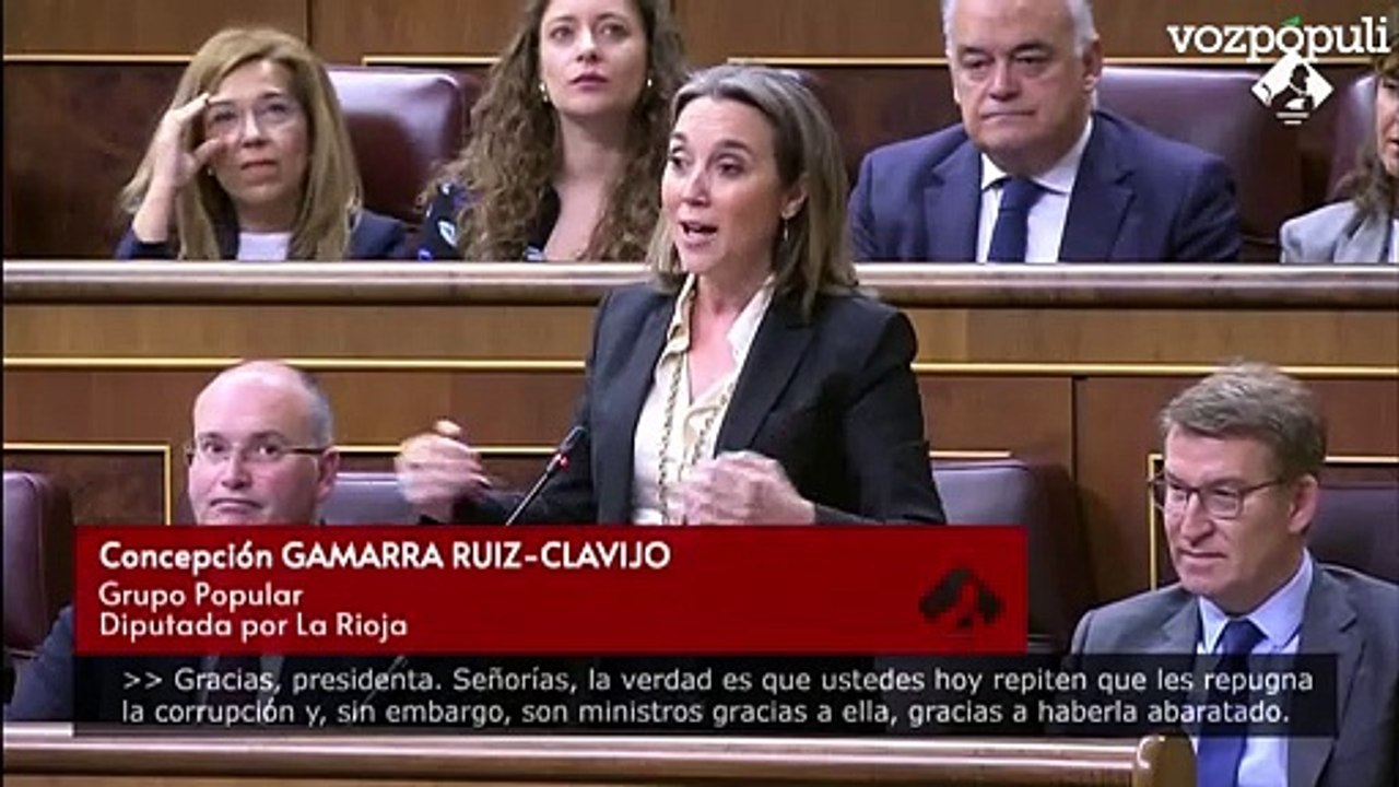 Gamarra, al PSOE: "Son ministros gracias a la corrupción"