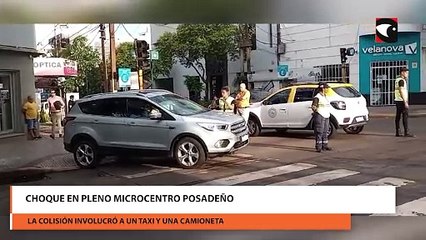 Choque en pleno microcentro posadeño