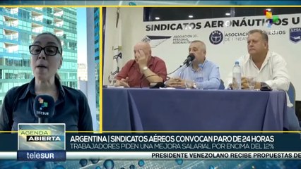 Sindicatos aéreos de Argentina convocan paro de 24 horas