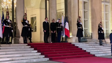 L'arrivée de Mbappé, Al-Khelaïfi et de l'Emir du Qatar à l’Elysée