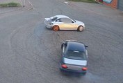 Caught on camera: Boy racers doing doughnuts