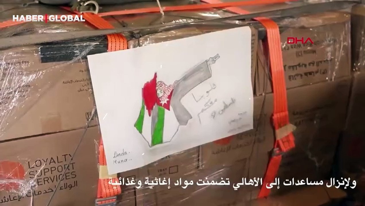 Ürdün Kralı 2. Abdullah, Gazze'ye uçtu havadan yardım dağıttı