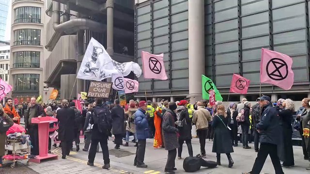 Extinction Rebellion blockade Lloyd's of London