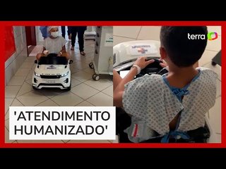 Hospital usa carrinho de controle remoto para levar crianças a centro cirúrgico no Tocantins