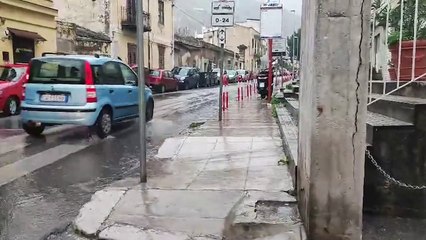 Acquazzone a Palermo, allagamenti nel Trapanese
