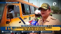 Policía de Tránsito de Lima Norte 2 interviene coimeros e informales