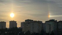 İstanbul’da gökyüzünde ilginç görüntü