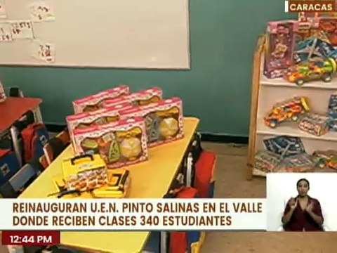 Caracas | Reinauguran U.E. Antonio Pinto Salinas en la pqa. El Valle en beneficio de 304 estudiantes