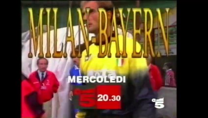Pubblicità/Bumper anno 1994 Canale 5 - Milan-Bayern Trofeo "Luigi Berlusconi"