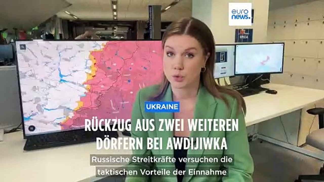 Ukraine: Rückzug aus zwei weiteren Dörfern in der Nähe von Awdijiwka