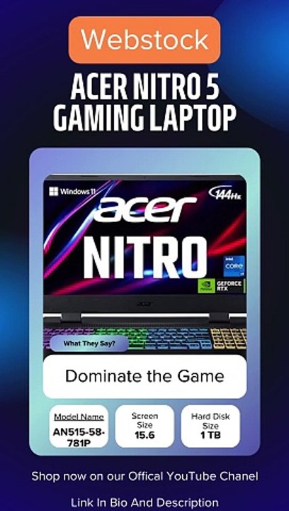 Acer Nitro 5 Gaming Laptop  Intel 12th Gen i7-12650H