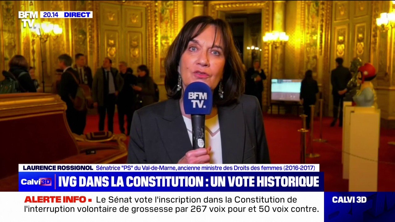 IVG dans la Constitution: "L'impression d'avoir porté une réforme historique", pour Laurence Rossignol (sénatrice PS du Val-de-Marne)