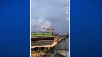 Accidente de helicóptero quedó registrado en cámara