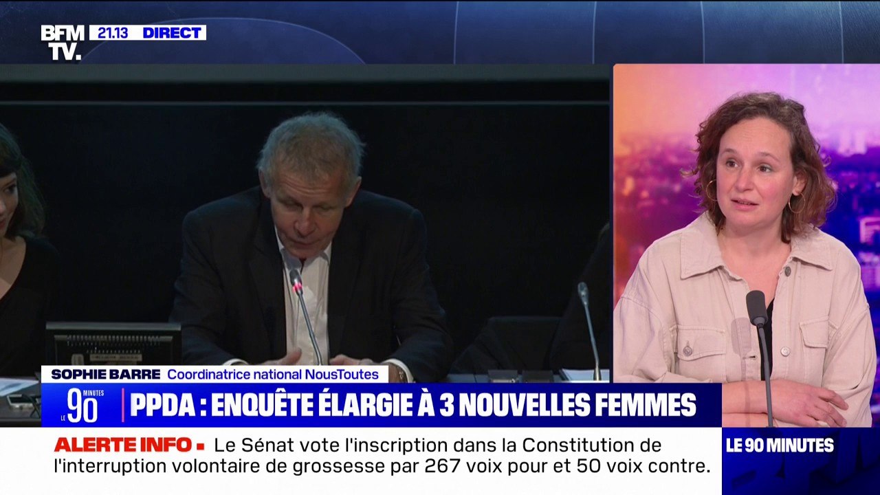 "Un espoir d'avoir des évolutions dans la manière dont la société va traiter les violences sexuelles": Sophie Barre (#NousToutes) réagit à l'élargissement de l'information judiciaire visant Patrick Poivre d'Arvor