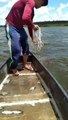 Pescadores comemoram na Lagoa do Pé Leve