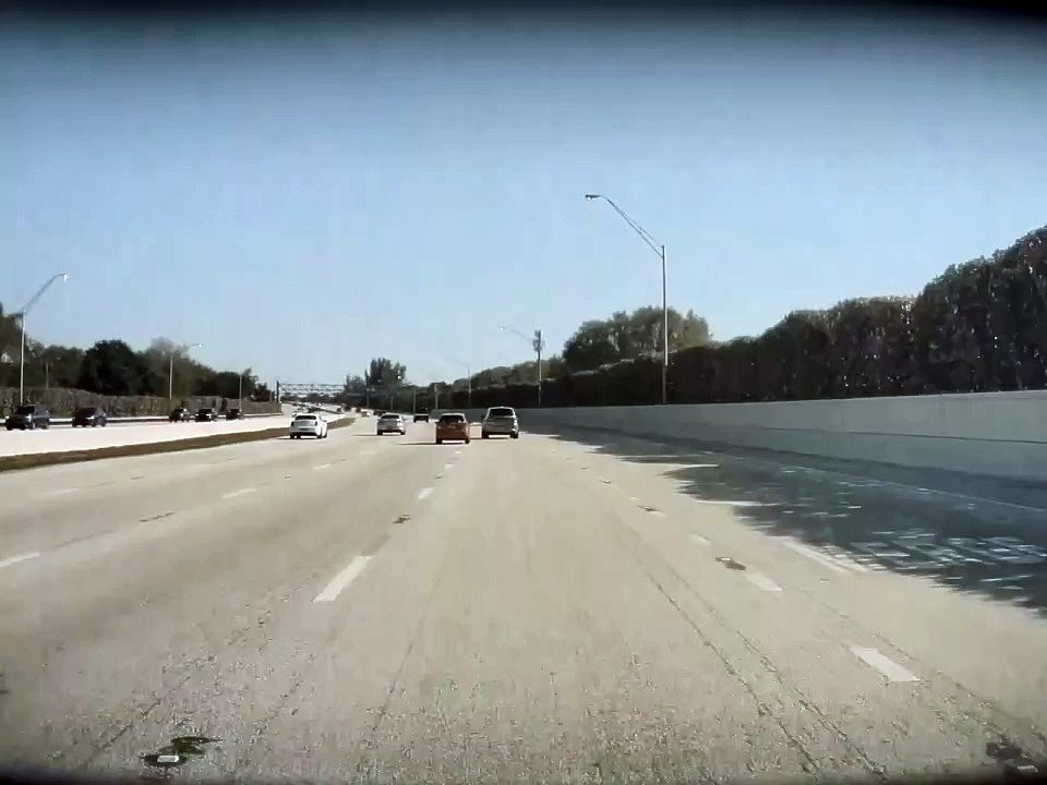 Driver Merges Way Too Far Right