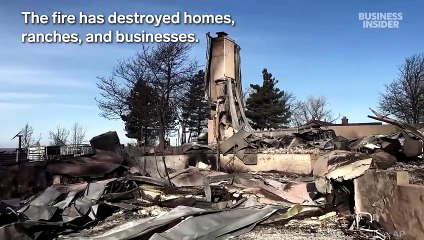 Massive Texas fire burns out of control, razing half a million acres of land