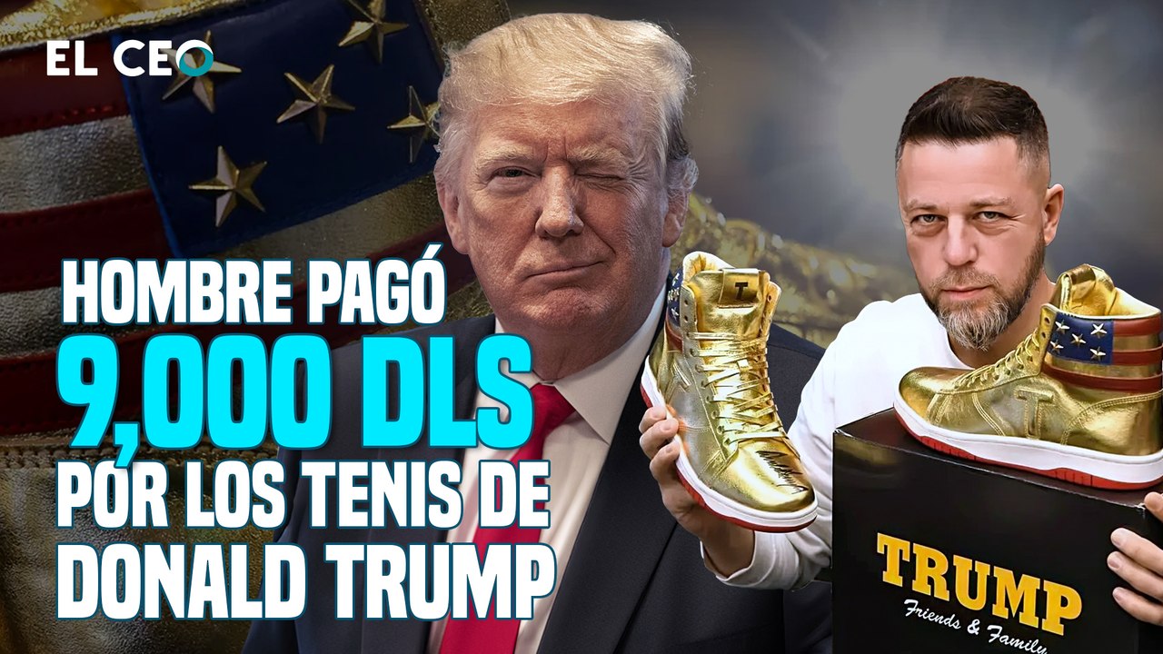 Hombre pagó 9,000 dólares por los tenis de Donald Trump