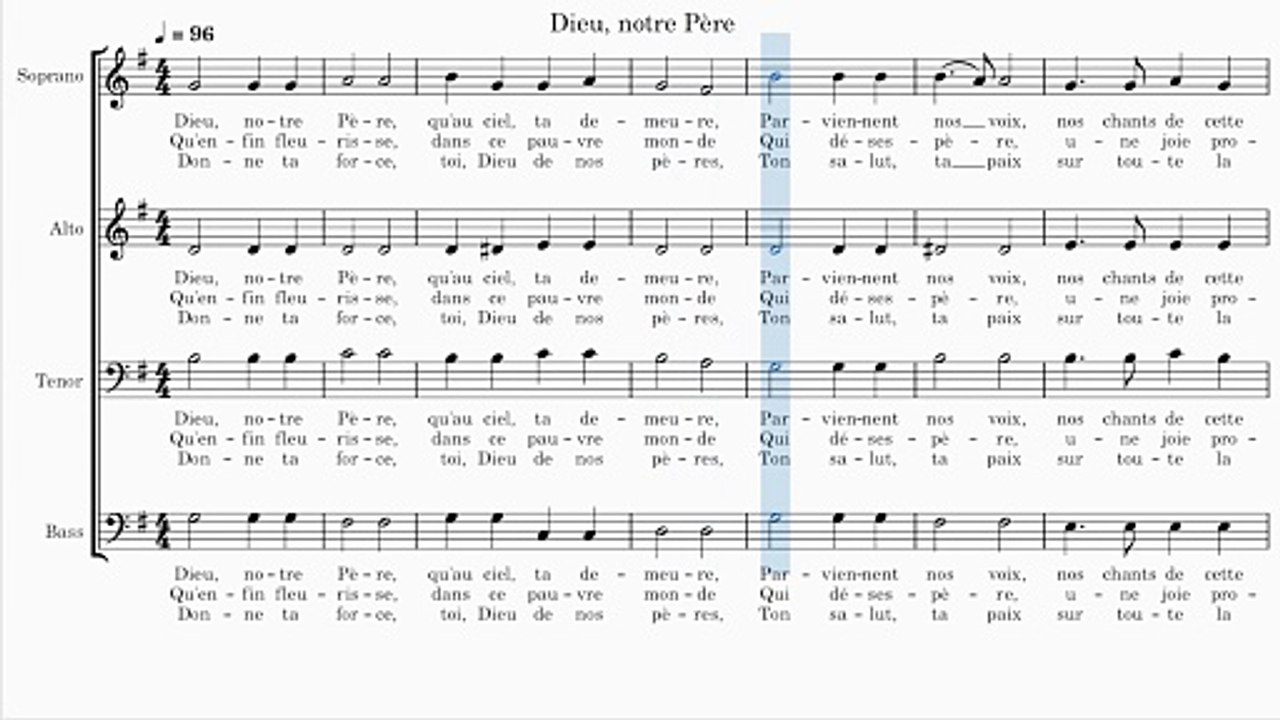 Dieu, notre Père (Cantique No 80)