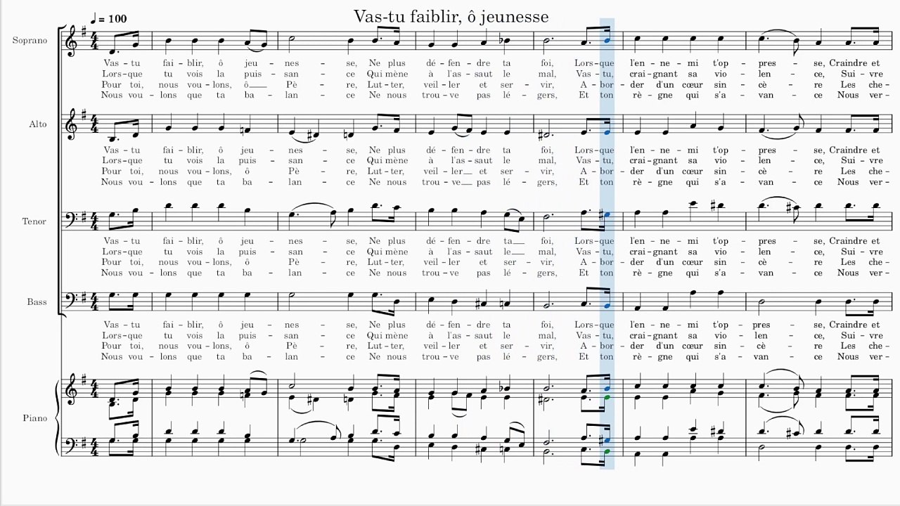 Vas-tu faiblir, ô jeunesse (Cantique No 164)