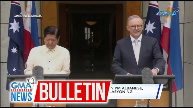 Pag-uusap nina PBBM at Australian PM Albanese, sumentro sa pagpapalakas ng relasyon ng Pilipinas at Australia | GMA Integrated News Bulletin