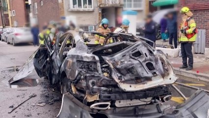 불타는 승용차 두고 사라진 20대 운전자 긴급 체포 / YTN
