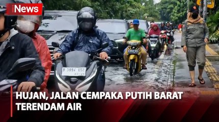 Hujan Deras, Jalan Cempaka Putih Barat Terendam Air Setinggi 60 Sentimeter