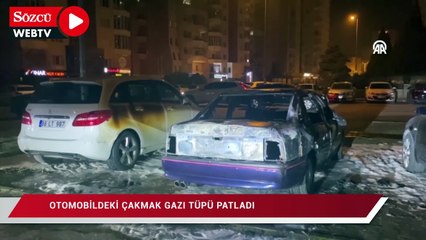 Otomobildeki çakmak gazı tüpünün patlaması sonucu 2 kişi yaralandı
