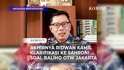 Akhirnya Ridwan Kamil Klarifikasike Sahronisoal Baliho OTW Jakarta