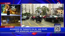 Jesús María: semáforos de avenida San Felipe continúan malogrados