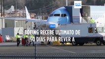 Boeing tem 90 dias para verificar a confiabilidade dos seus aviões